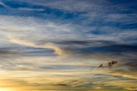 Sunset Sky Panorama Stock Photos