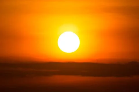Sunset on sky Stock Photos