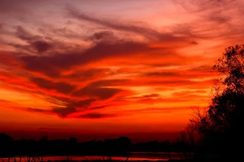 Sunset sky Foto stock