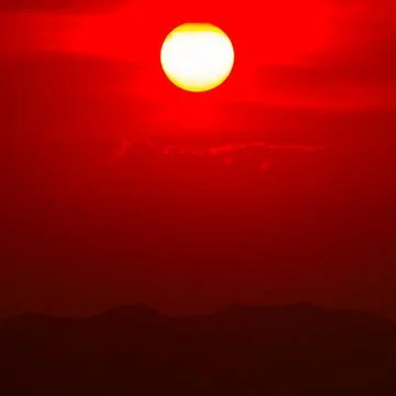 Sunset on sky Stock Photos
