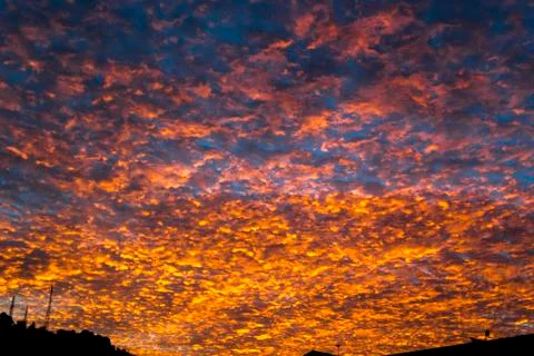 Sunset in the sky Stock Photos