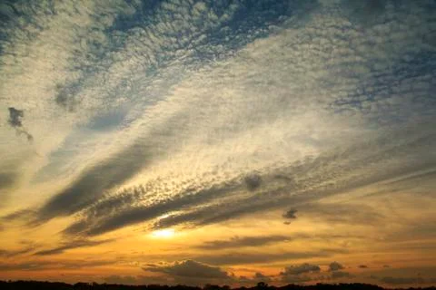 Sunset sky Stockfoto's