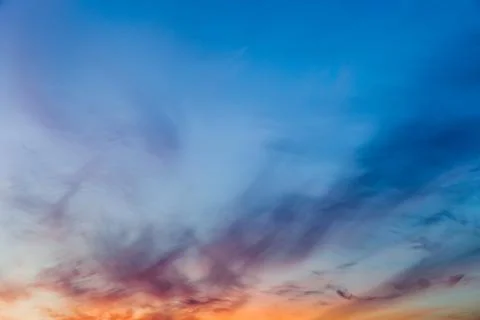 Sunset sky Foto stock