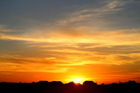 Sunset in the sky Stock Photos