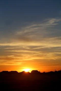 Sunset in the sky Stock Photos