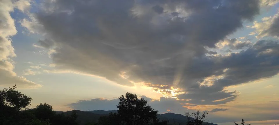 Sunset sky Foto stock