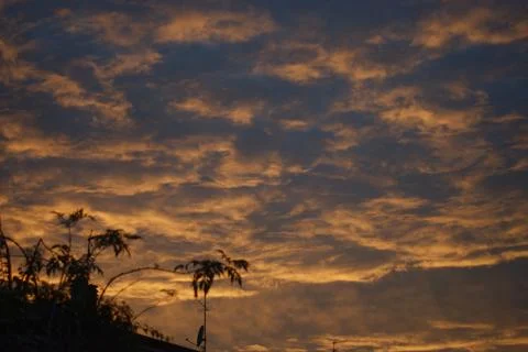 Sunset in the sky Foto stock