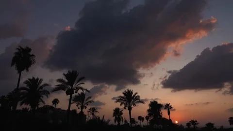 Sunset sky, red sky, sea 스톡 동영상 124692116
