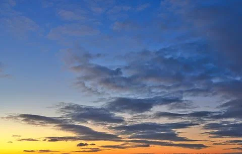 Sunset Sky Replacement Clearing Clouds Stock Photos