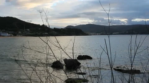 Sunset sky in the river Stock Footage 217026671