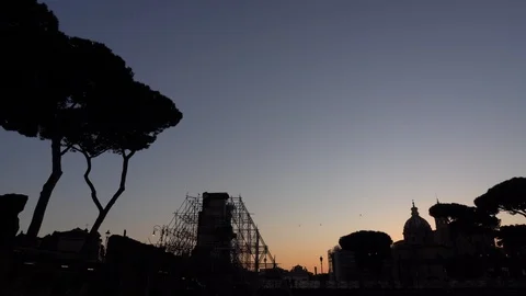 Sunset sky of rome Stock Footage 125781122