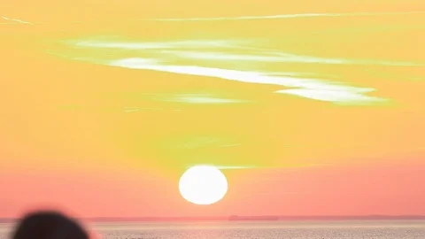 Sunset sky by the sea Stock Footage 103480983