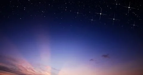 Sunset sky star background light sunrise nature for design Stock Photos