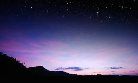 Sunset sky star background light sunrise nature for design Stock Photos