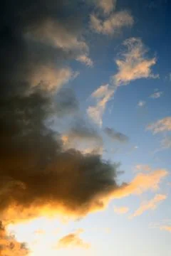 Sunset sky at summer Stock Photos