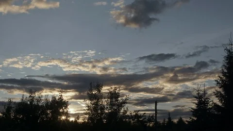 Sunset sky time lapse Stock Footage 89409659