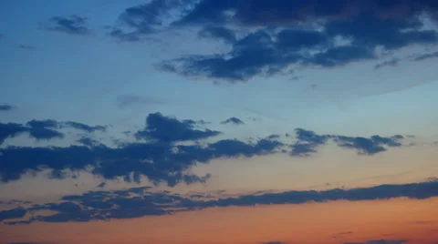 Sunset sky, timelapse Stock Footage 33402623