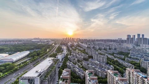 Sunset sky, timelapse Video stock 77201733