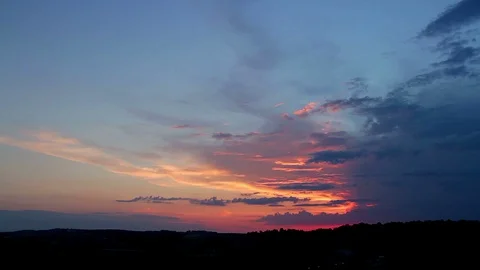 Sunset sky timelapse Stock Footage 97589555