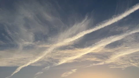 Sunset sky with unusual clouds Video stock 252211848