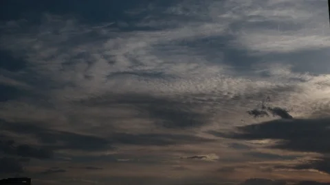 Sunset , sky view with clouds, time lapse Stock Footage 107391184