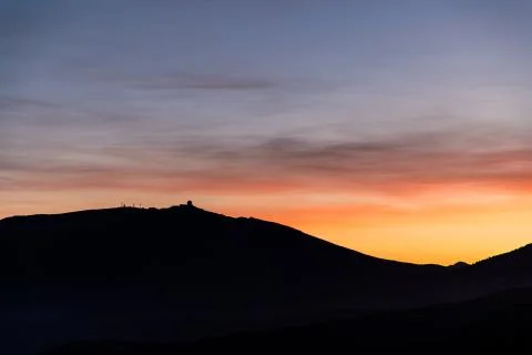 Sunset sky view with copy space at Cap de Creus Foto stock