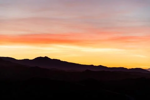 Sunset sky view with copy space at Cap de Creus Stock Photos