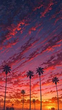 Sunset sky view Stock Photos
