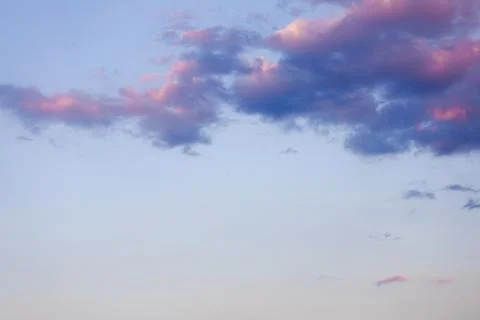 Sunset sky with voluminous clouds Stock Photos