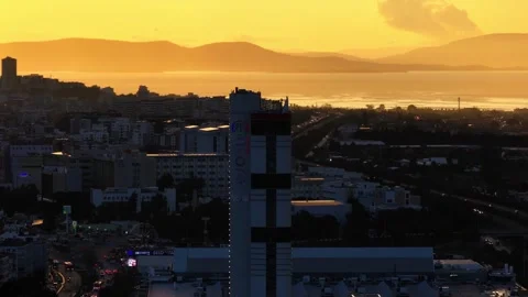 Sunset with Skycraper Video stock 281966018