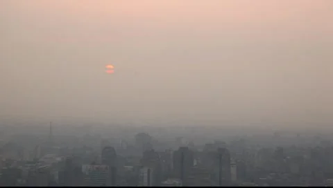 The sunset skyline in Cairo Stock-Footage 9977902