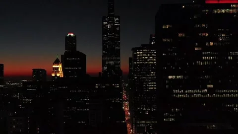 Sunset skyline closeup slo mo HD Stock Footage 148435168