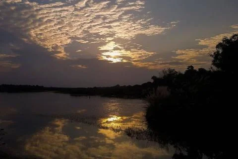 Sunset skyline Stock Photos