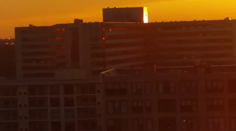 Sunset Skyline Scene (HD) Stock Footage 11282204