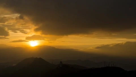 Sunset Skyline skyscraper Video stock 274415366