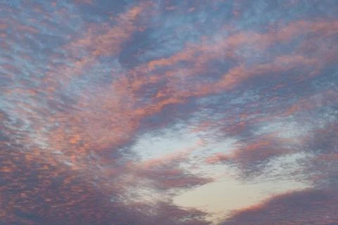 Sunset skyscape background. Cloudscape sky background. Cloud in pink sky Photos