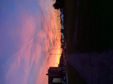 Sunset-Slavonski Brod 写真素材