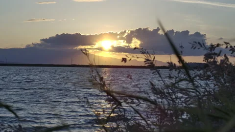 Sunset With Slider (Cloudy Weather) Video stock 205617740