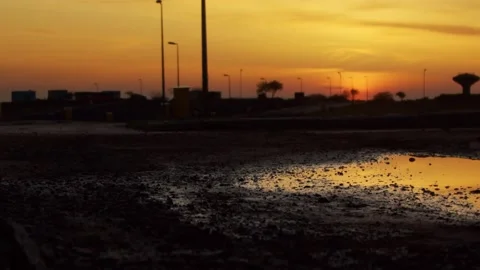 Sunset sliding shot Stock Footage 131737235