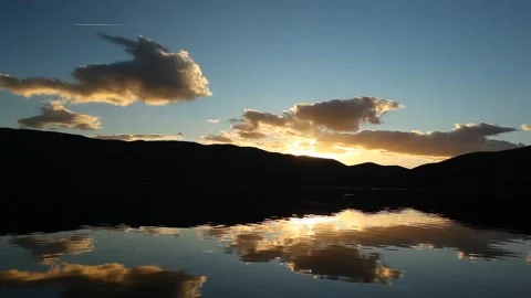 Sunset at Small Prespa lake, Greece 動画素材 265869688