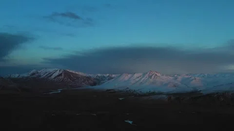 Sunset Snow Mountain Stock Footage 243065790