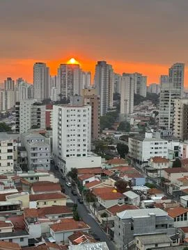 Sunset in So Paulo Stock Photos