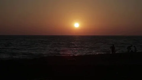 Sunset in sochi Stock Footage 77089138
