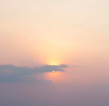 Sunset with soft blue sky background  Stock Photos