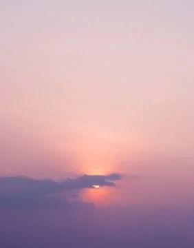 Sunset with soft blue sky background  Stock Photos