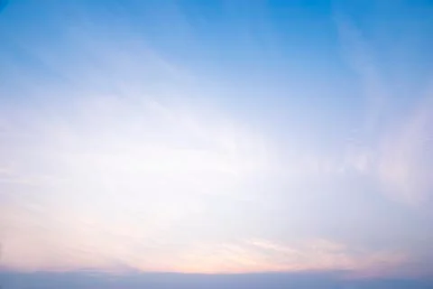 Sunset with soft blue sky background  Stock Photos