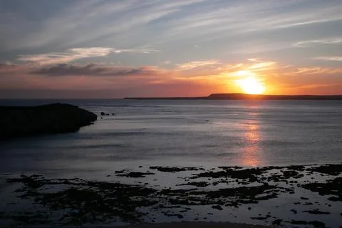 Sunset with Soft Reflection Stock Photos