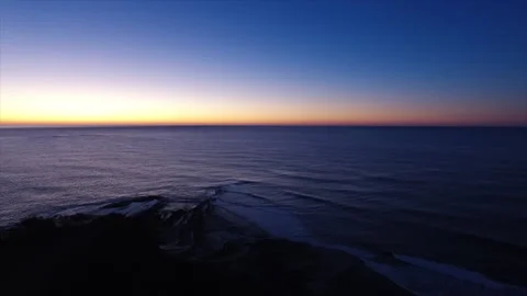 Sunset with soft rolling waves Video stock 132310449