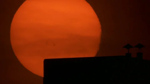 Sunset Solar Filter 010 11-08-2013 Stock Footage 32507825