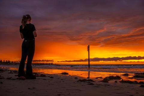 Sunset Solitude Stock Photos